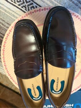 Nunn Bush Men’s Penny Loafers in Dark Brown Leather